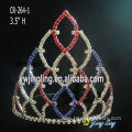 Hair accessories red bule crystal pageant crowns cheap